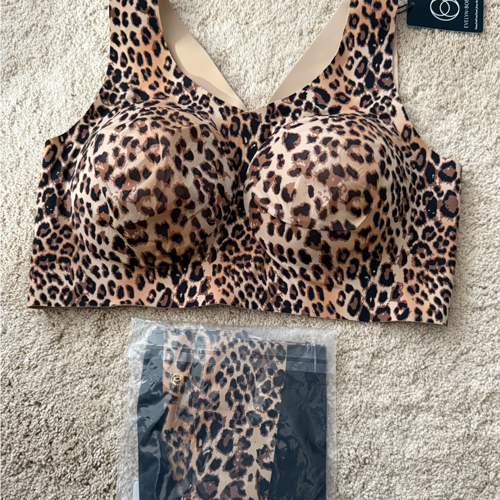 Evelyn Bobbie - Defy Bra and Panty Set  Leopard XL NWT